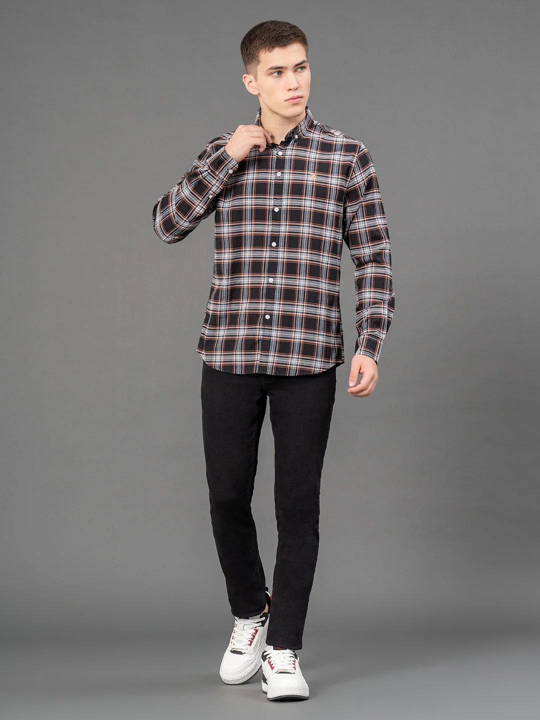 Brown Checked Shirt for Men - Image 4