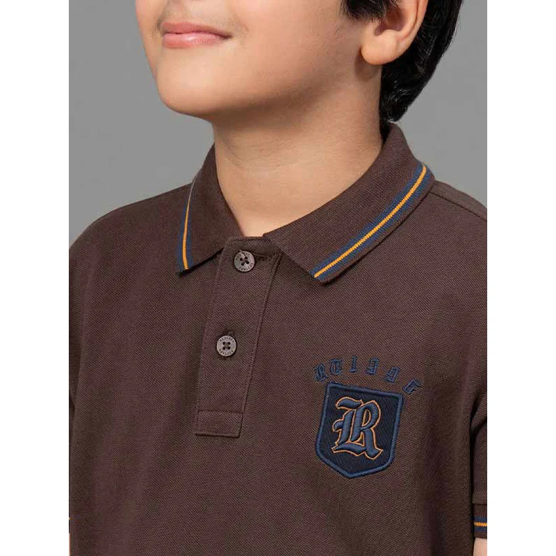 Brown T-Shirt for Boys - Image 4