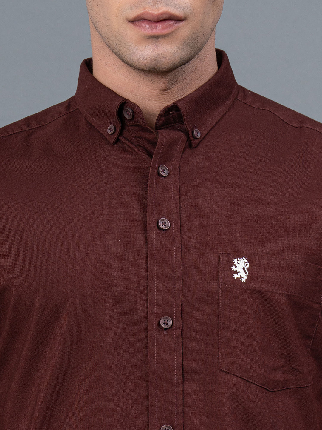 Button Down Collar Casual Cotton Shirt for Men - Image 4