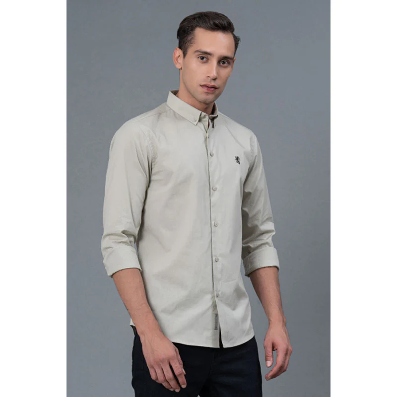 Button Down Collar Cotton Shirt for Men - Image 2