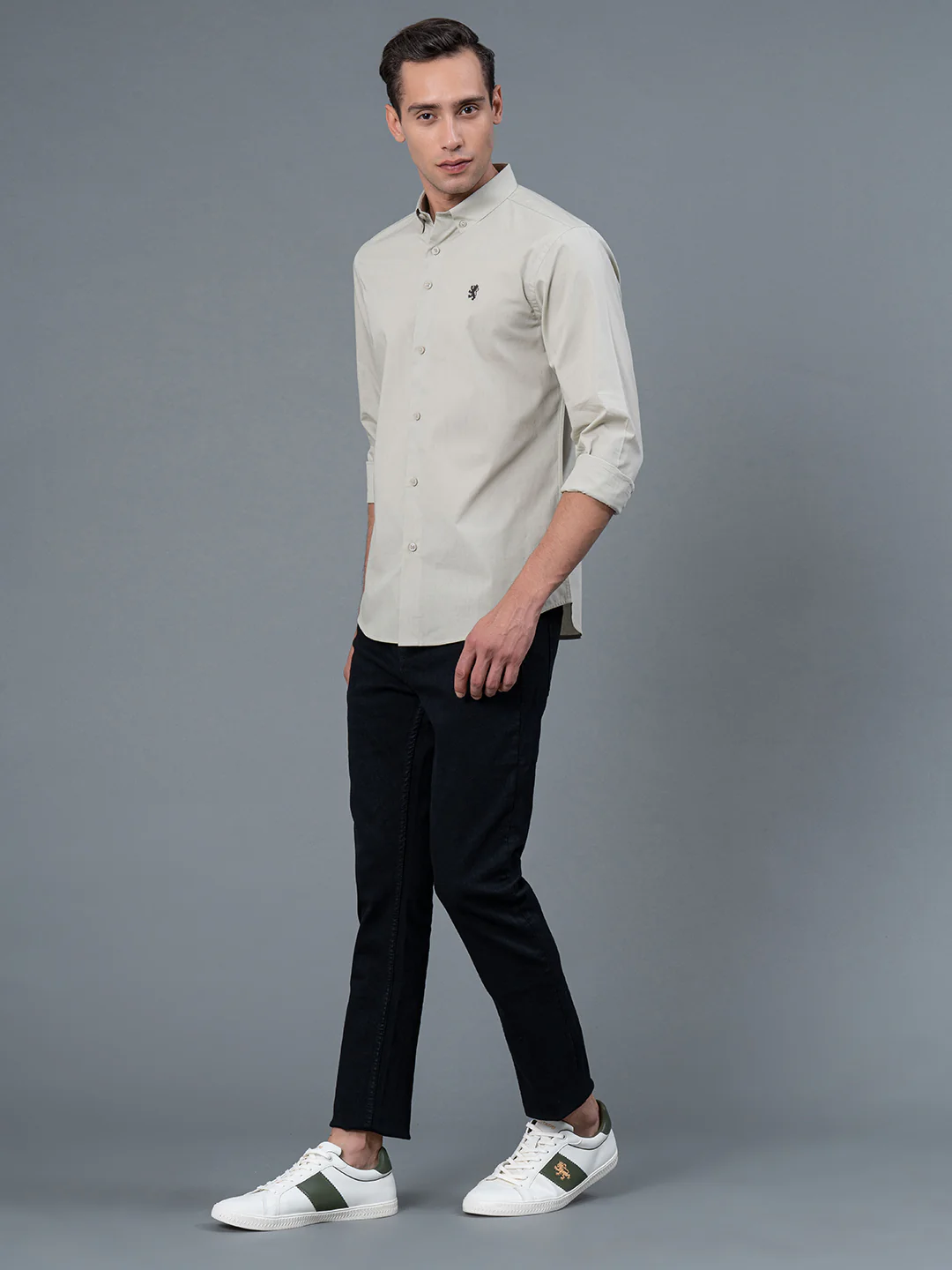 Button Down Collar Cotton Shirt for Men - Image 5