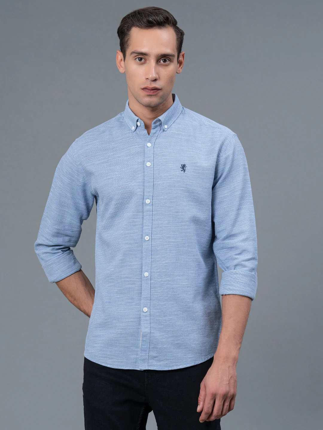 Button Down Collar Neck Men's Shirt - Image 5