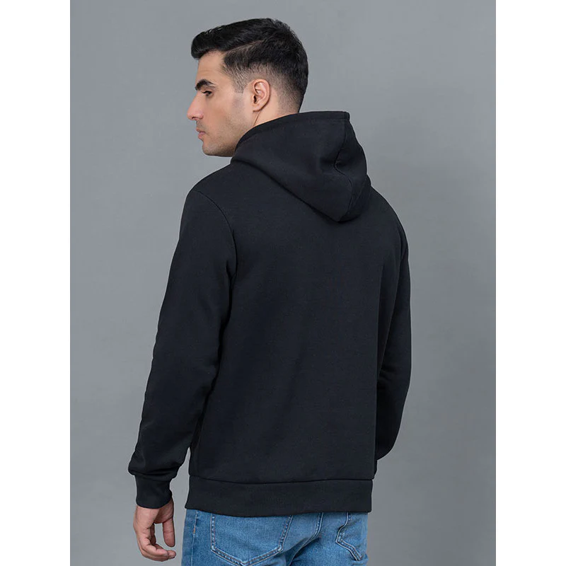 Casual Black Hoodie for Men - Image 3