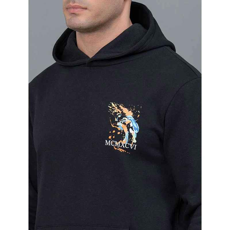 Casual Black Hoodie for Men - Image 4