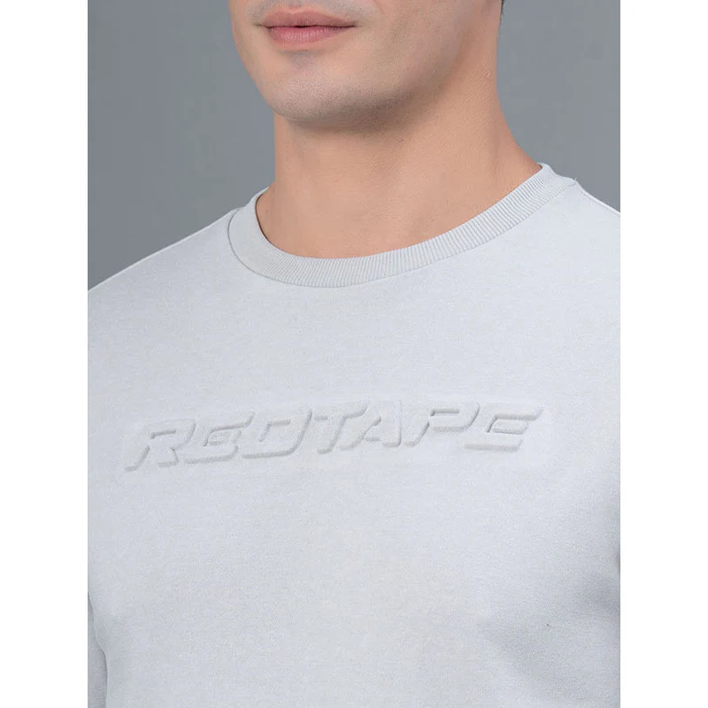 Casual Embossed Sweatshirt for Men - Image 4