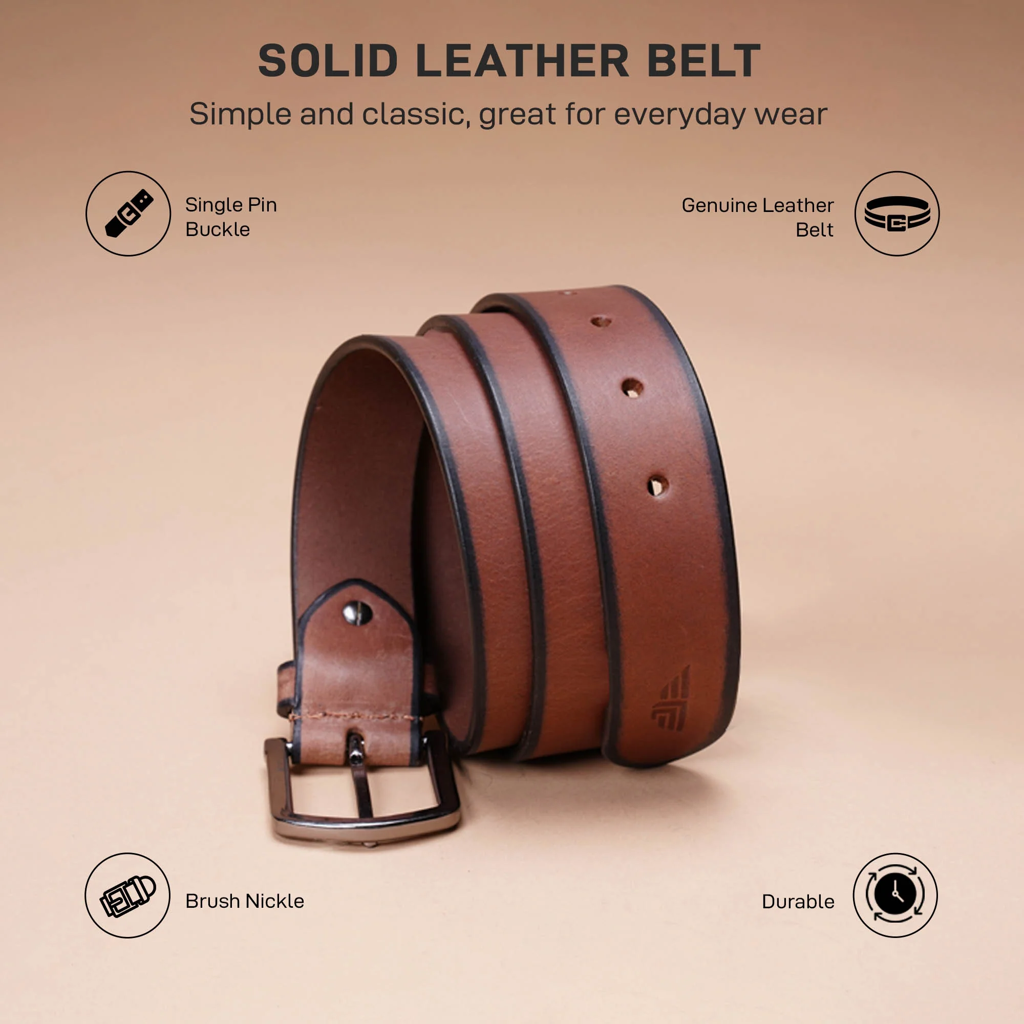 Casual Leather Belt For Men - Image 2