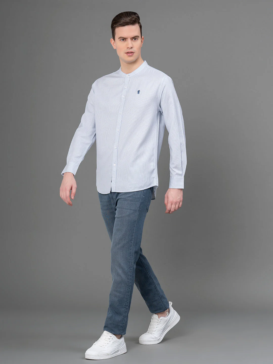 Casual Mandarin Shirt For Men - Image 5