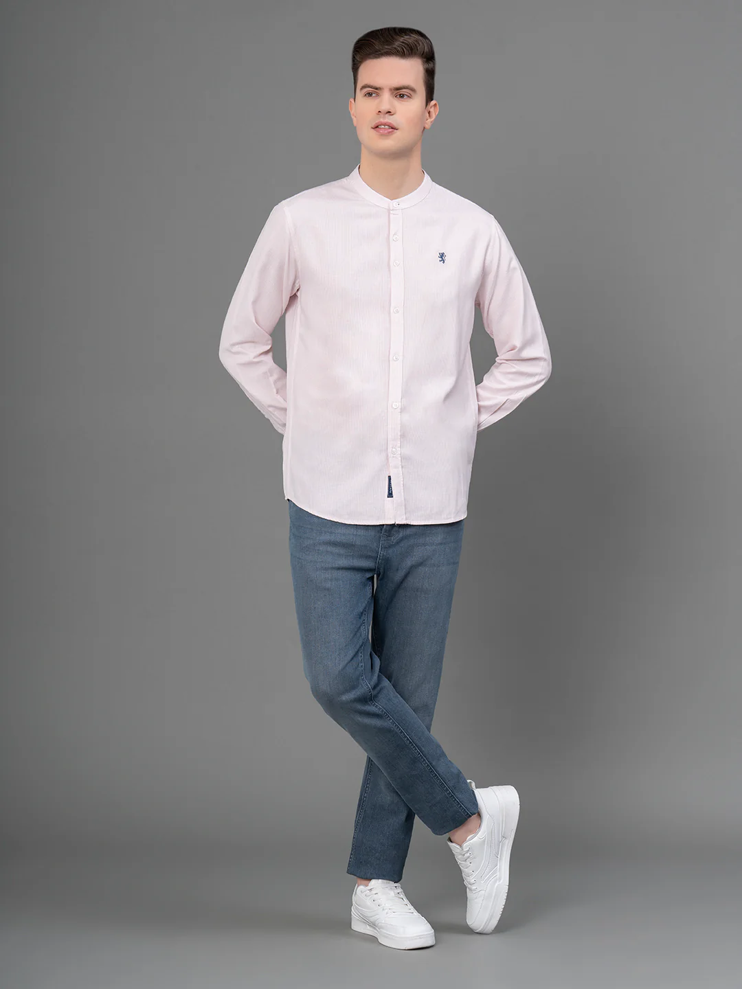 Casual Mandarin Shirt For Men - Image 5