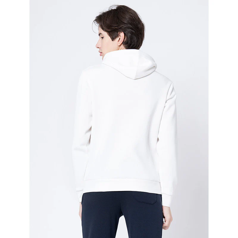 Casual Off White Hoodie For Men - Image 3