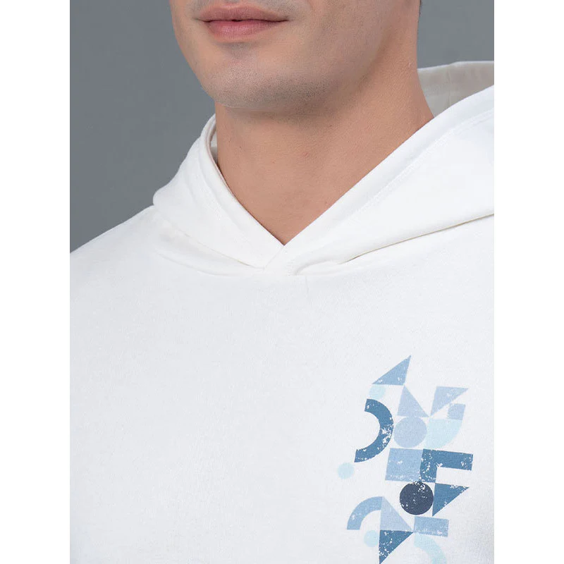 Casual Off White Hoodie for Men - Image 4
