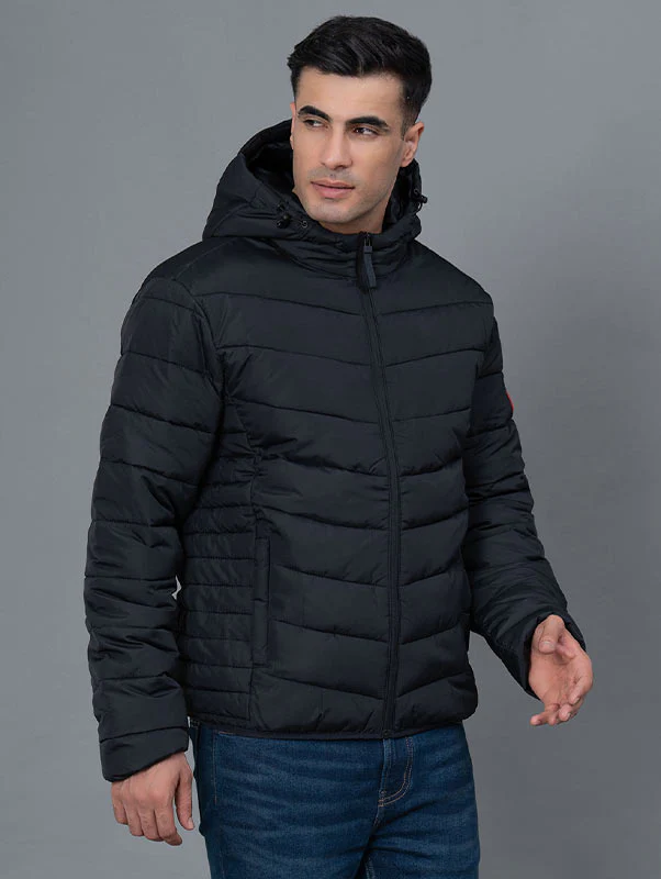 Casual Padded Jacket with Hood for Men - Image 2