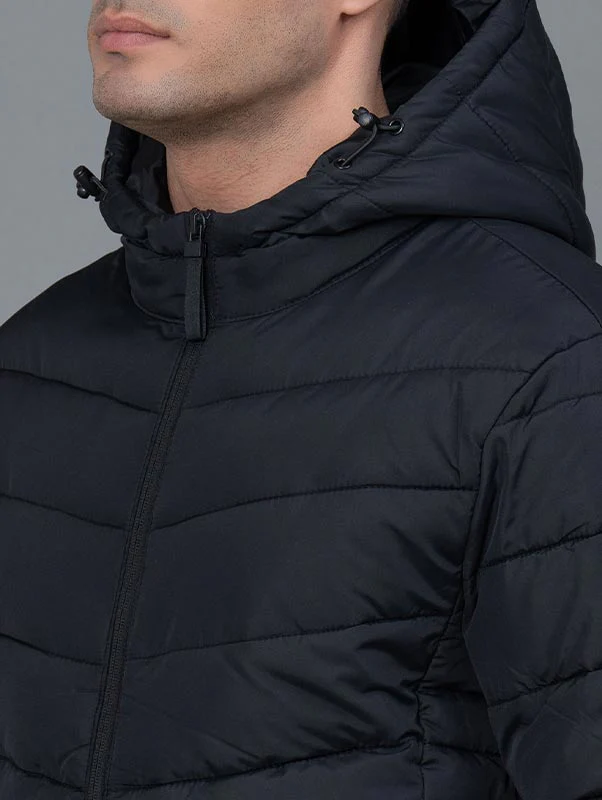 Casual Padded Jacket with Hood for Men - Image 4