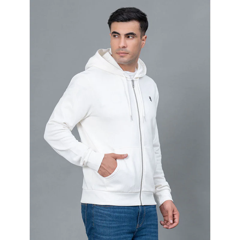 Casual Solid Hoodie With Zipper for Men - Image 2