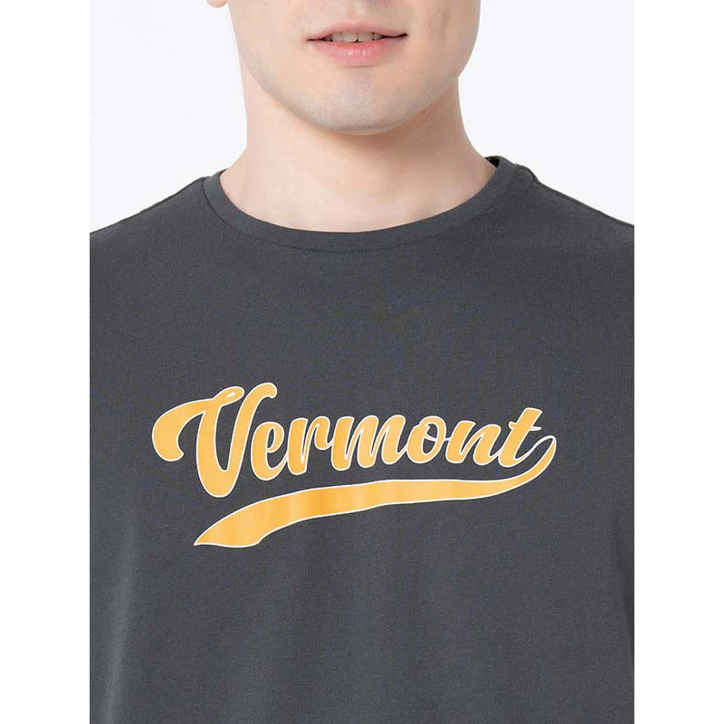 Casual Space Grey T-Shirt For Men - Image 4