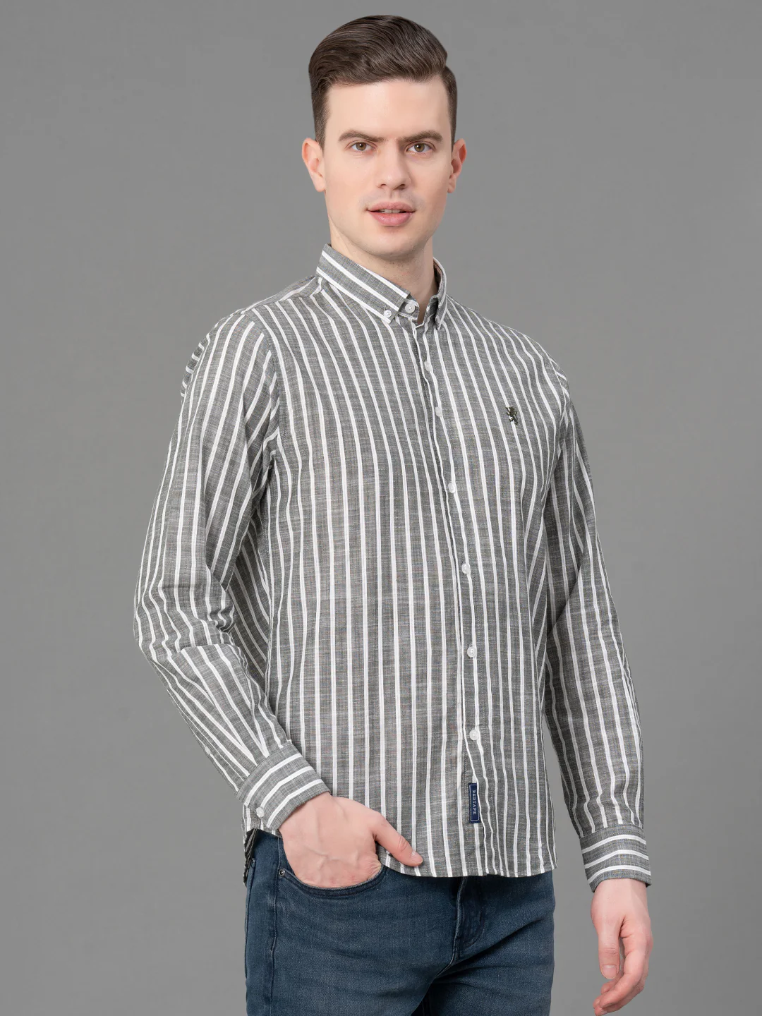 Casual Striped Shirt For Men - Image 2