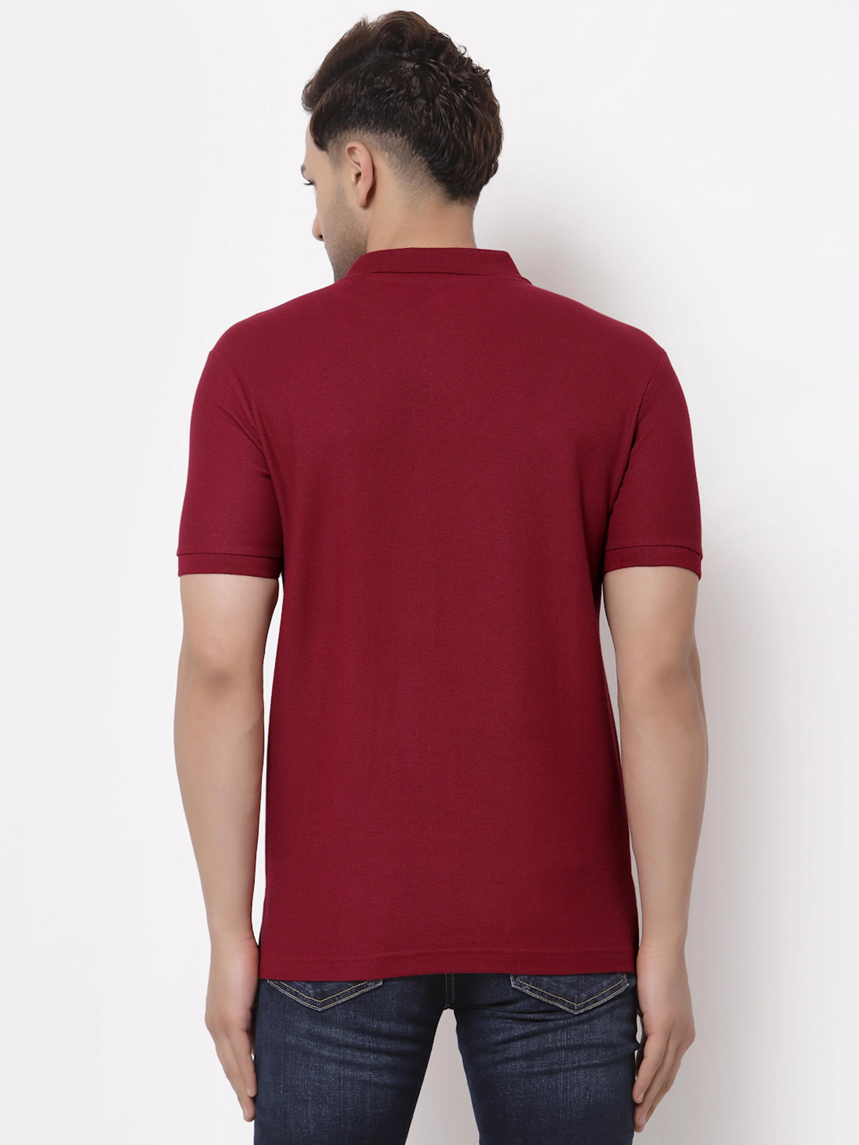 Cherry Solid Pure Cotton Men's T-Shirt - Image 3