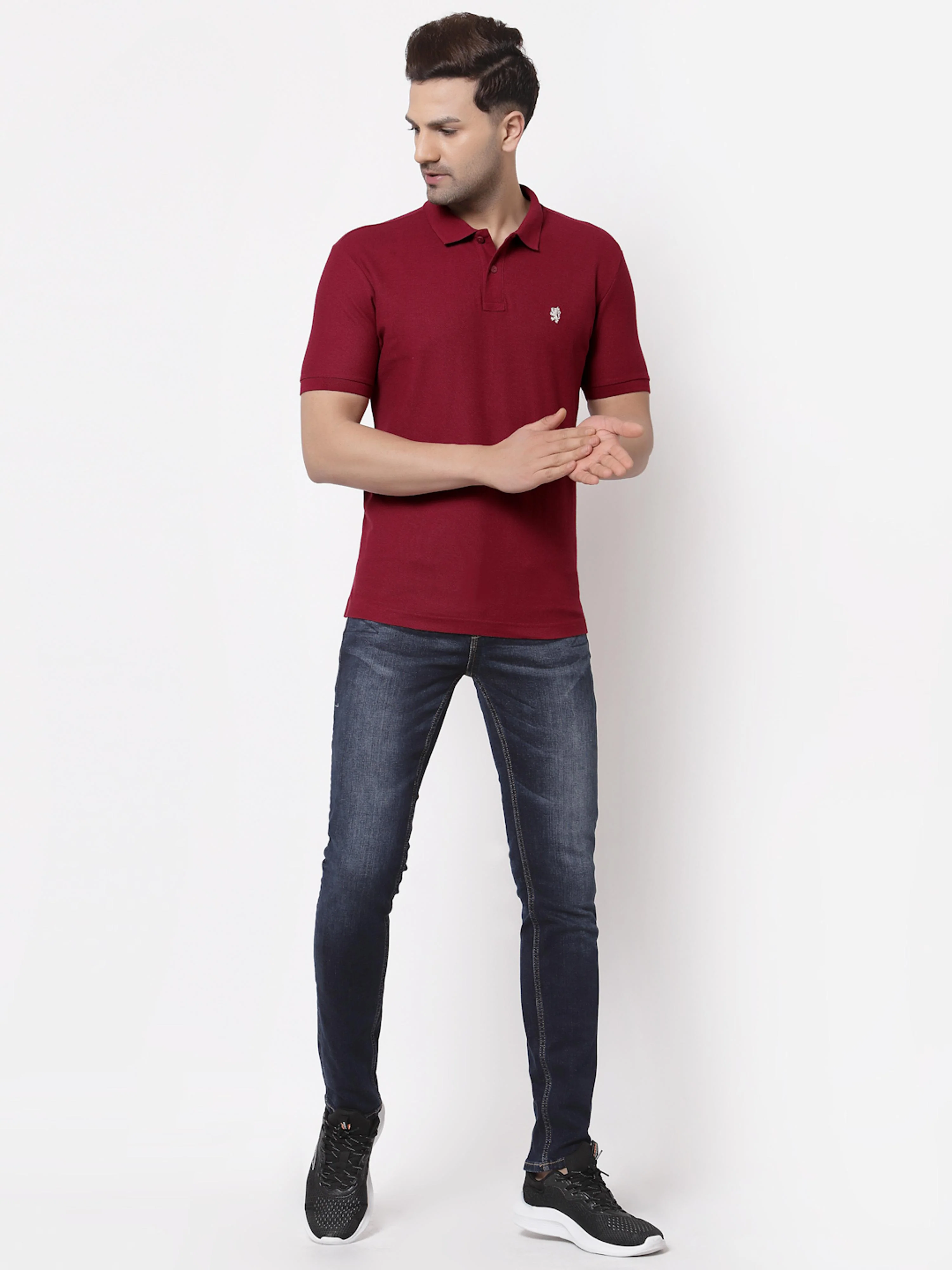 Cherry Solid Pure Cotton Men's T-Shirt - Image 5
