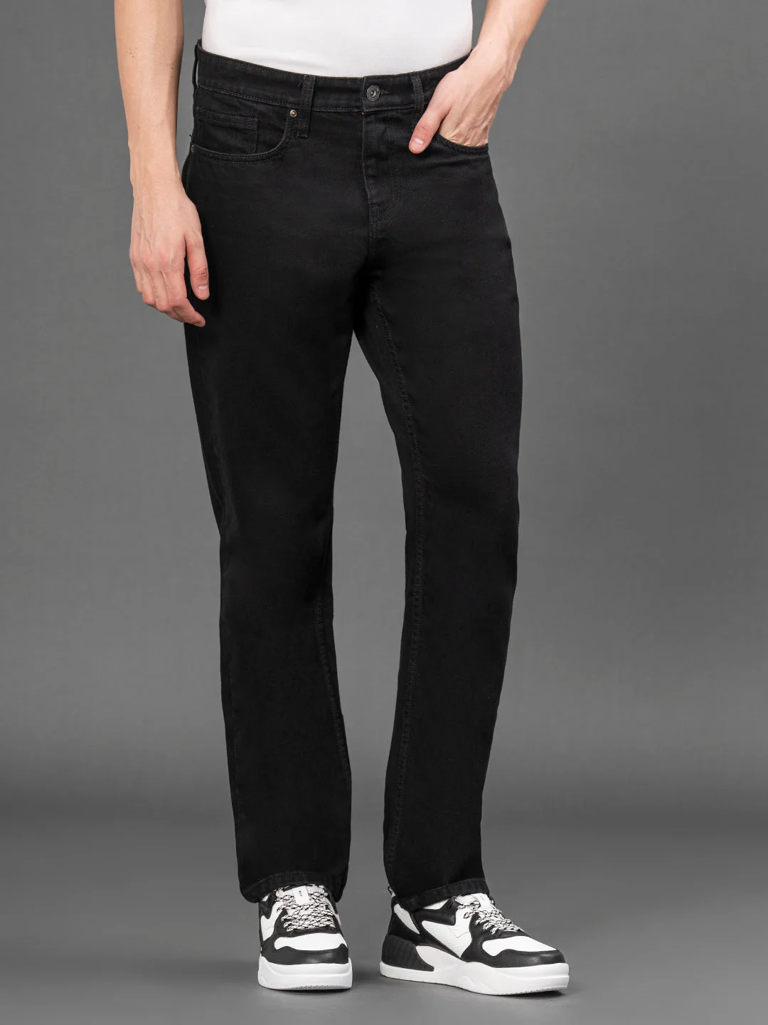 Classic Straight Fit Denim Jeans for Men - Image 2