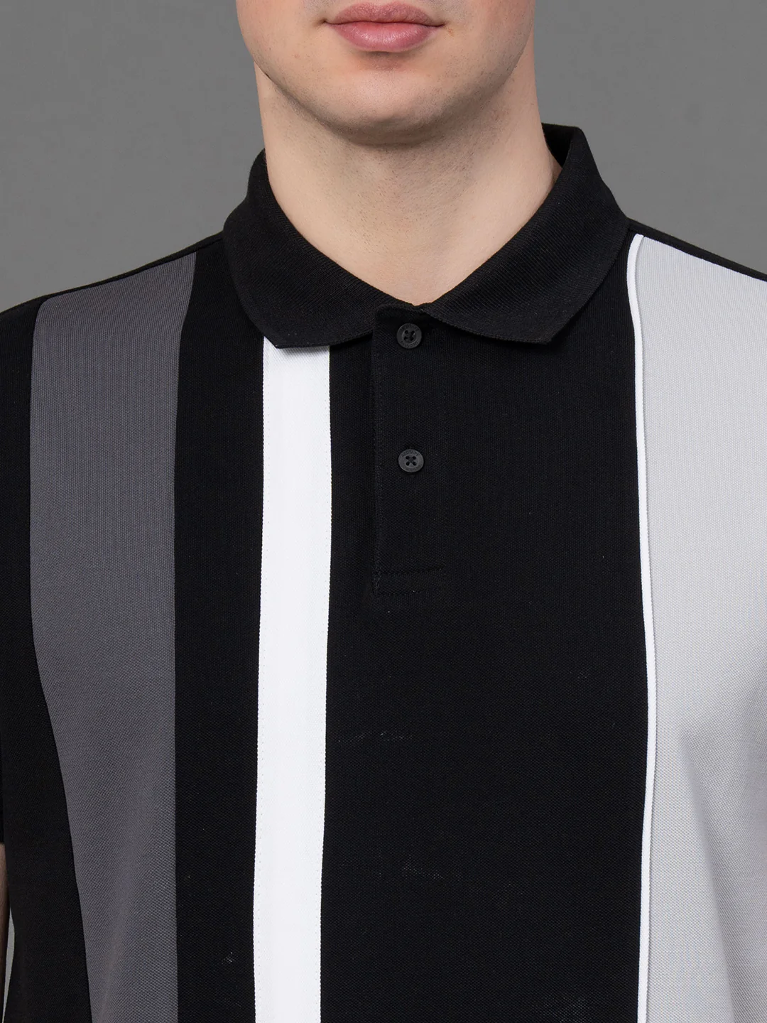 Colorblock Polo T-Shirt for Men - Image 4