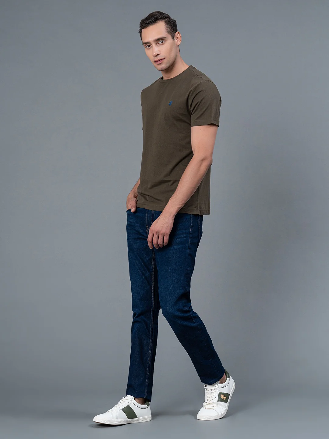 Dark Olive  Men's T-Shirt - Image 5