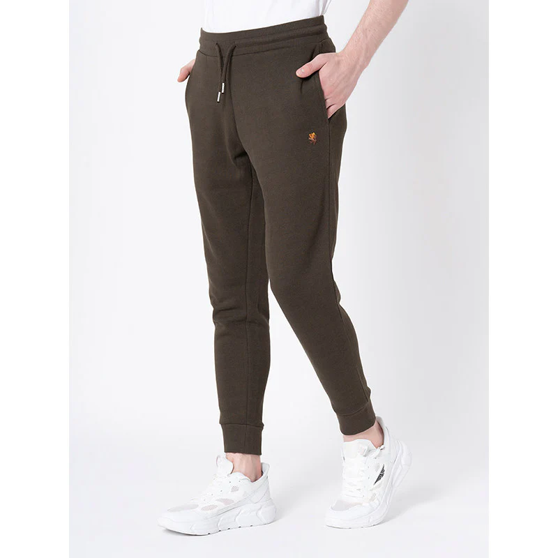 Dark Olive Solid Jogger For Men - Image 2