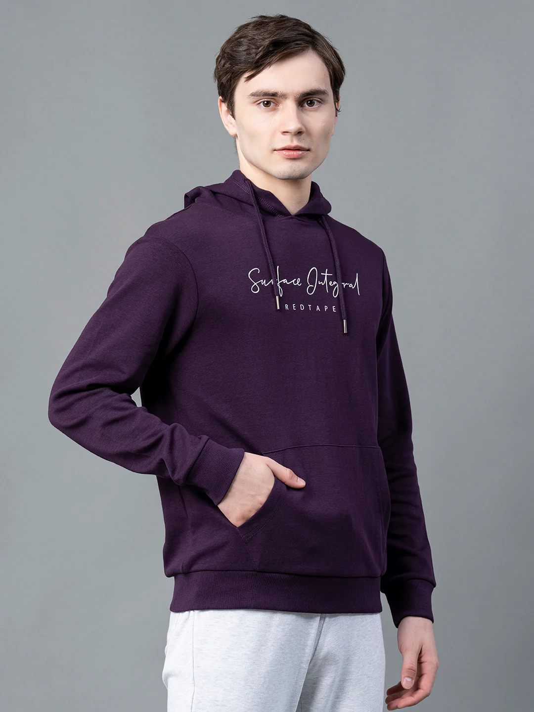 Dark Purple Hoodie for Men - Image 3
