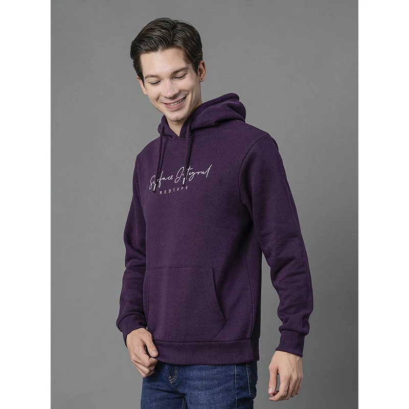 Dark Purple Regular Fit Hoodie for Men - Image 2