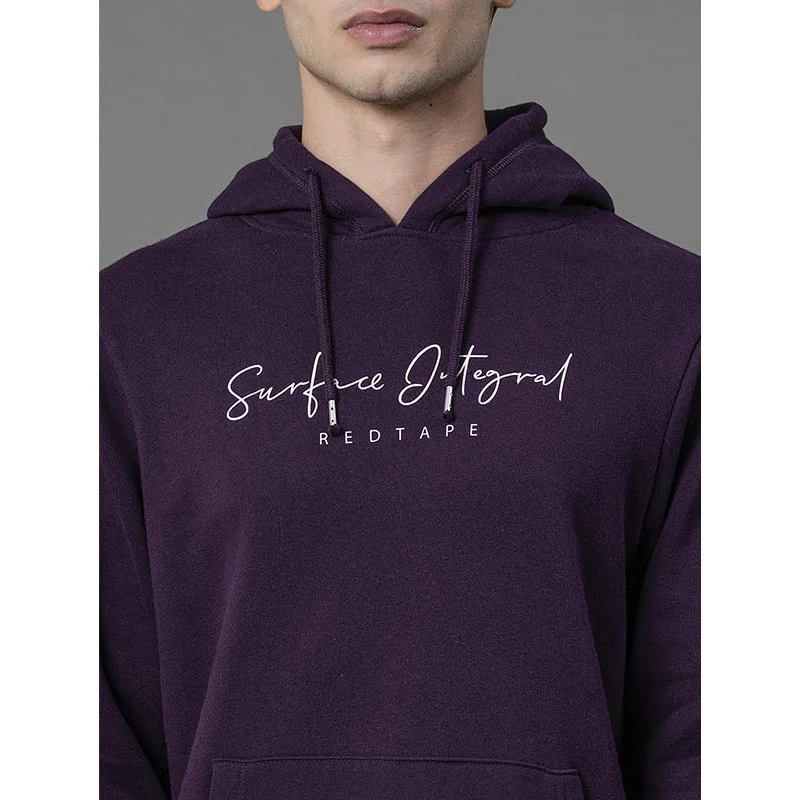 Dark Purple Regular Fit Hoodie for Men - Image 4