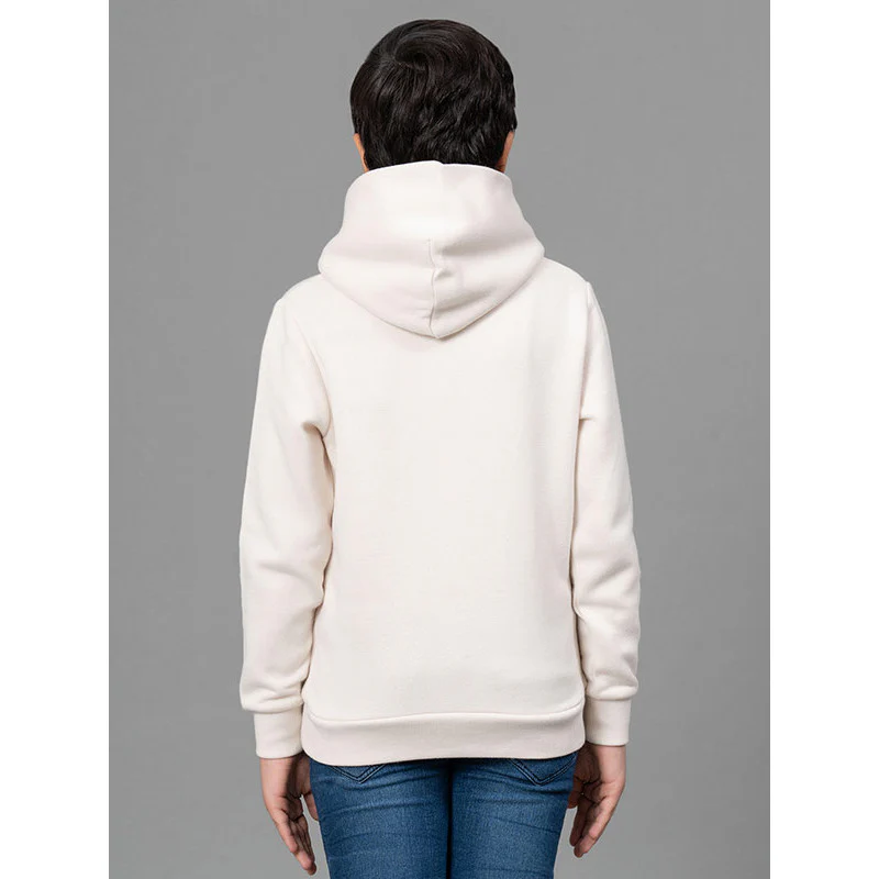 Dull Off White Hoodie for Boy - Image 3