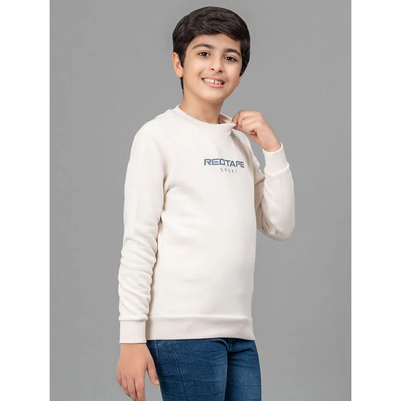 Dull Off White Sweatshirt for Boy - Image 2