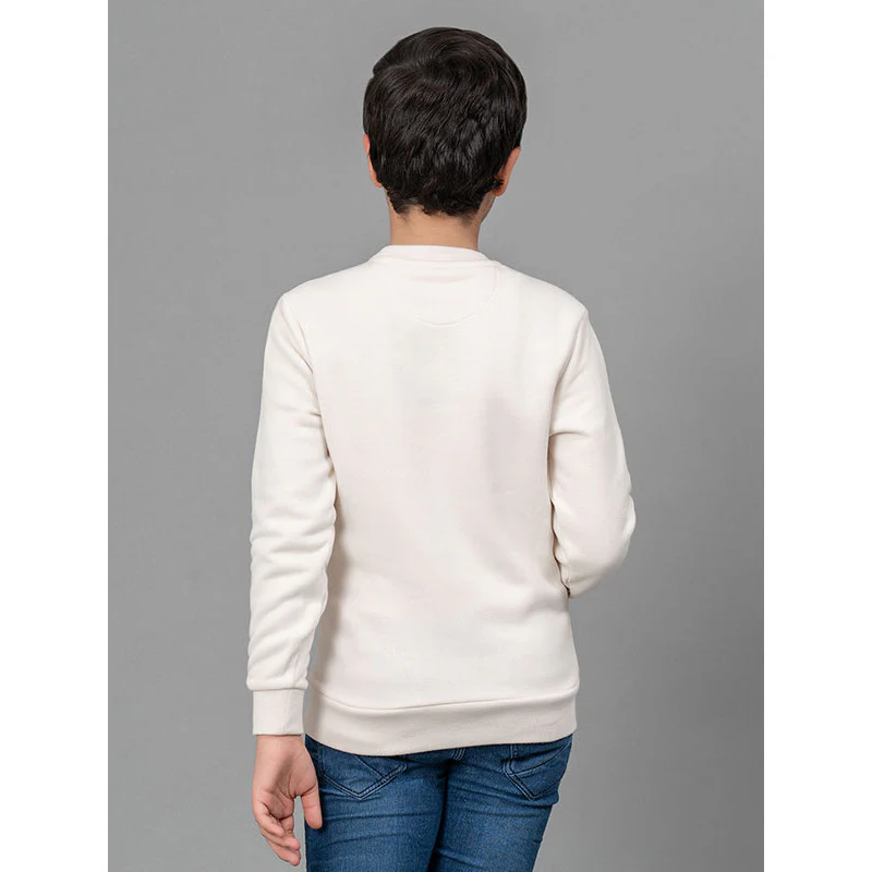 Dull Off White Sweatshirt for Boy - Image 3