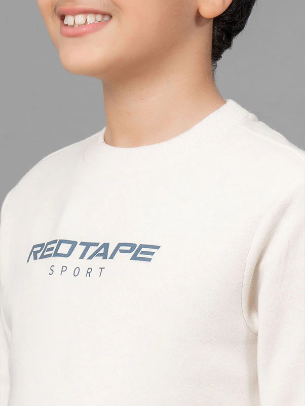 Dull Off White Sweatshirt for Boy - Image 4
