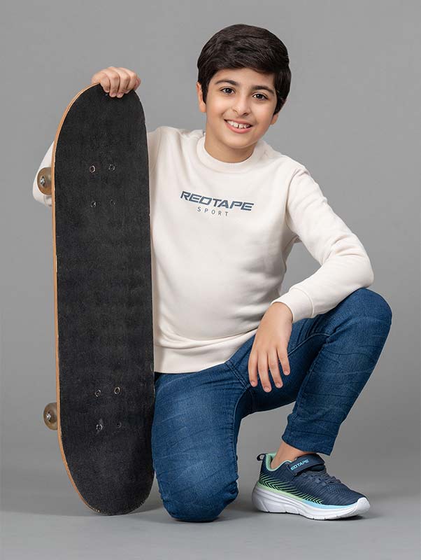 Dull Off White Sweatshirt for Boy - Image 5