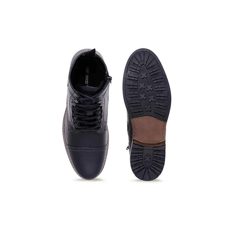 Genuine Leather Ankle Length Boots for Men | Soft Cushioned Insole, Slip-ResisTance, Dynamic Feet Support, Arch Support & Shock Absorption - Image 5