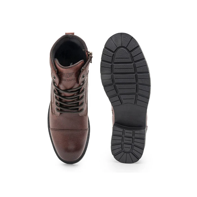 Genuine Leather Ankle Length Boots for Men | Soft Cushioned Insole, Slip-Resistance, Dynamic Feet Support, Arch Support & Shock Absorption - Image 6