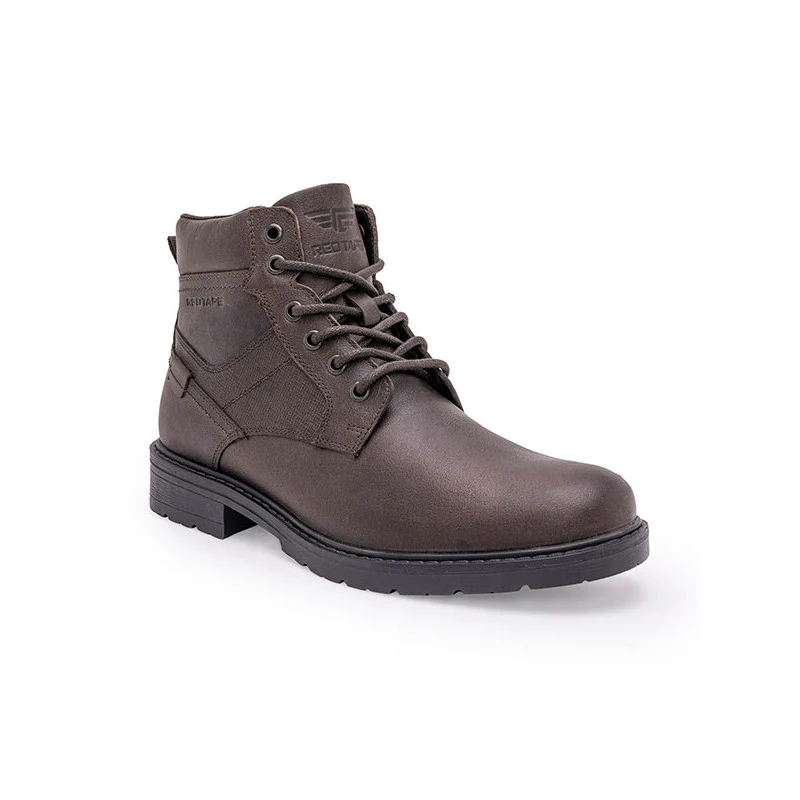 Genuine Leather Ankle Length Boots for Men | Soft Cushioned Insole, Slip-ResisTance, Dynamic Feet Support, Arch Support & Shock Absorption - Image 2