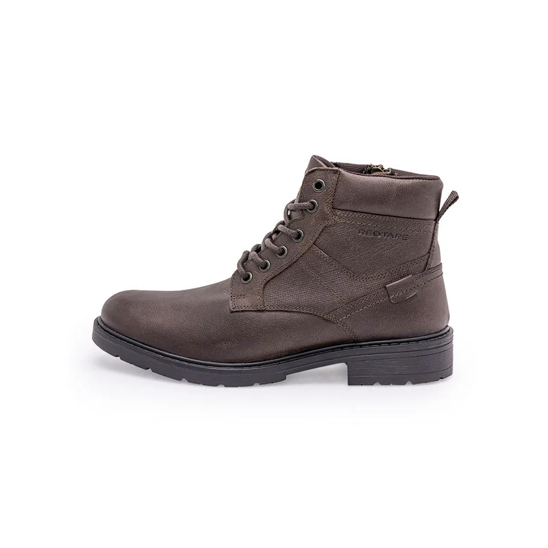 Genuine Leather Ankle Length Boots for Men | Soft Cushioned Insole, Slip-ResisTance, Dynamic Feet Support, Arch Support & Shock Absorption - Image 4