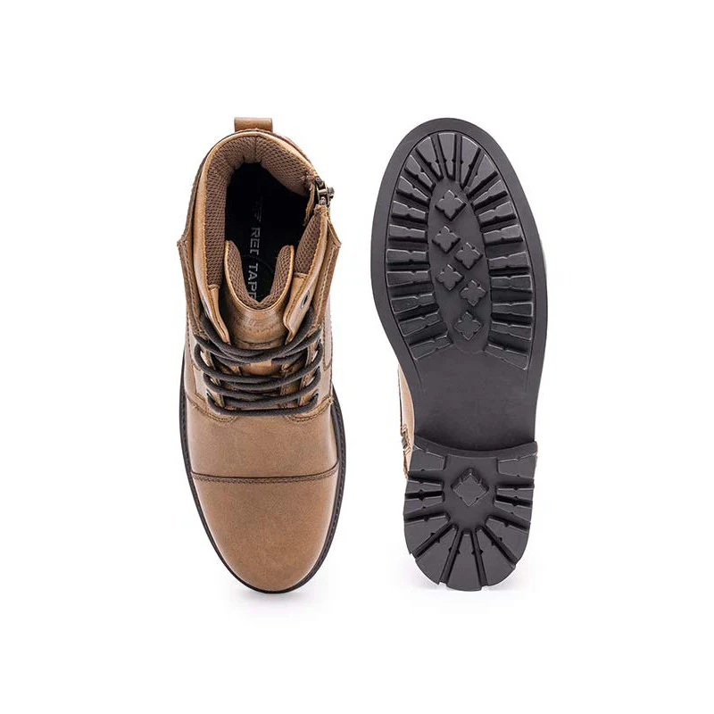 Genuine Leather Ankle Length Boots for Men | Soft Cushioned Insole, Slip-ResisTance, Dynamic Feet Support, Arch Support & Shock Absorption - Image 6