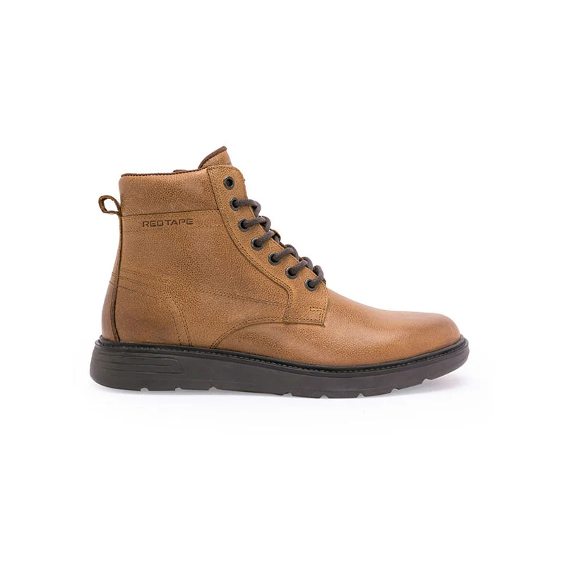 Genuine Leather Ankle Length Boots for Men | Soft Cushioned Insole, Slip-ResisTance, Dynamic Feet Support, Arch Support & Shock Absorption - Image 3