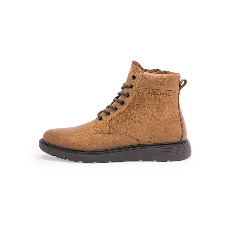 Genuine Leather Ankle Length Boots for Men | Soft Cushioned Insole, Slip-ResisTance, Dynamic Feet Support, Arch Support & Shock Absorption - Image 4