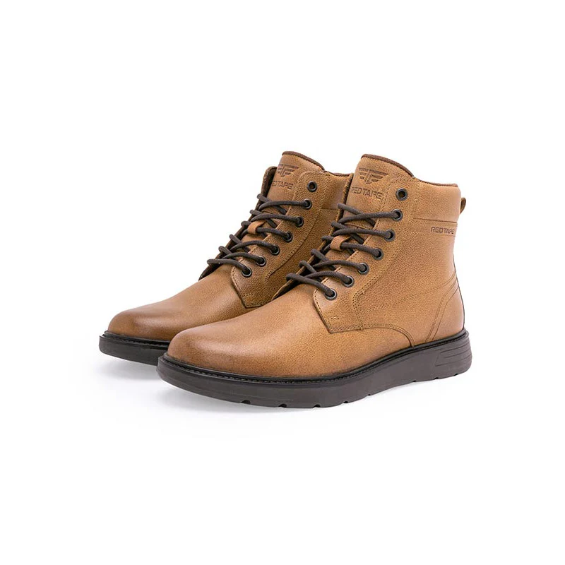 Genuine Leather Ankle Length Boots for Men | Soft Cushioned Insole, Slip-ResisTance, Dynamic Feet Support, Arch Support & Shock Absorption - Image 5