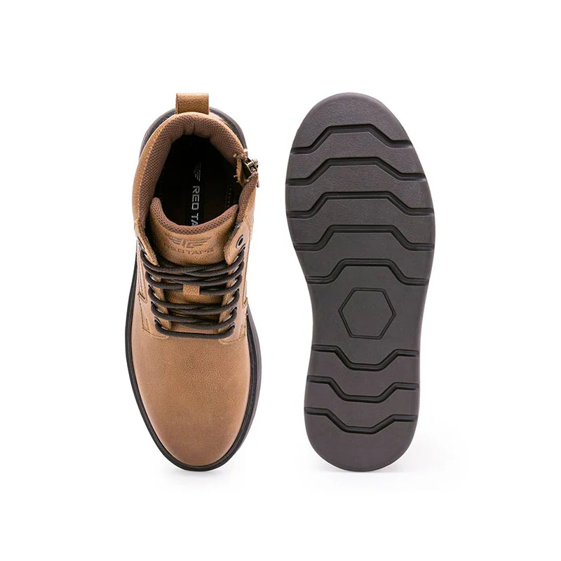 Genuine Leather Ankle Length Boots for Men | Soft Cushioned Insole, Slip-ResisTance, Dynamic Feet Support, Arch Support & Shock Absorption - Image 6