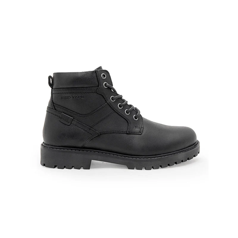 Genuine Leather Ankle Length Boots for Men | Soft Cushioned Insole, Slip-ResisTance, Dynamic Feet Support, Arch Support & Shock Absorption - Image 3