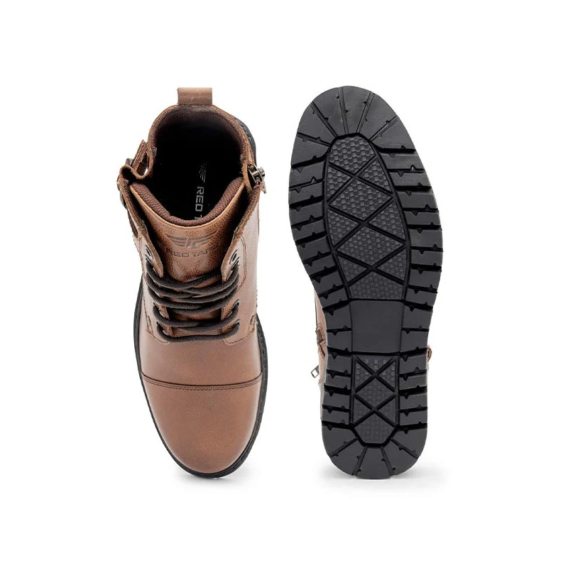 Genuine Leather Ankle Length Boots for Men | Soft Cushioned Insole, Slip-ResisTance, Dynamic Feet Support, Arch Support & Shock Absorption - Image 6