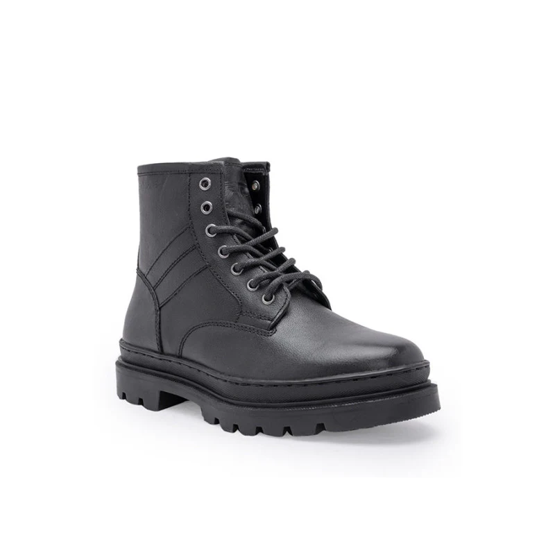 Genuine Leather Biker Boots for Men | Comfortable & Lace-Up - Image 2
