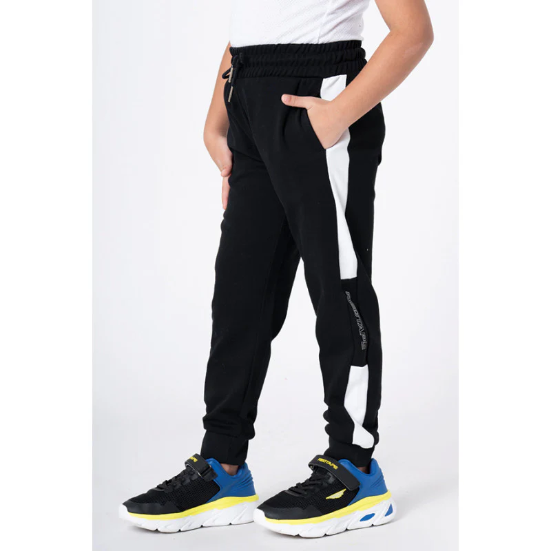 Girl's Black Colorblock Jogger - Image 2
