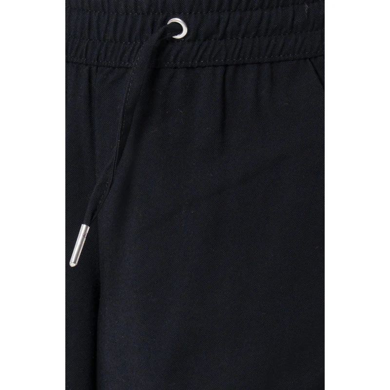 Girl's Black Solid Cargo Jogger - Image 4