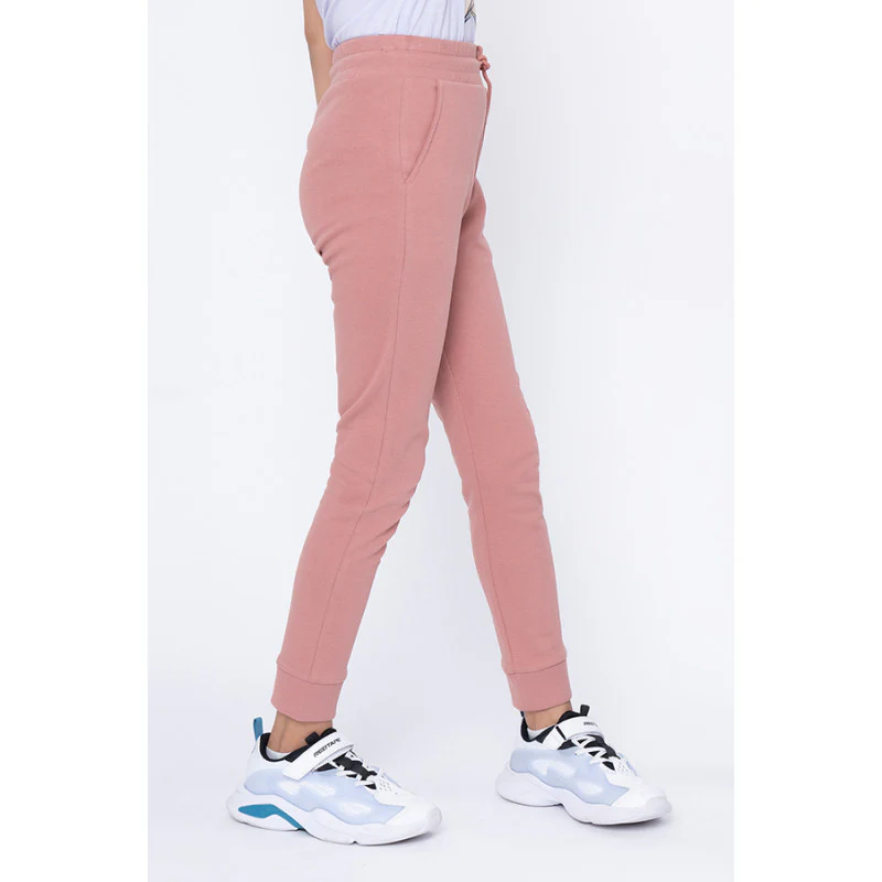 Girls Pale Pink Solid Jogger - Image 2
