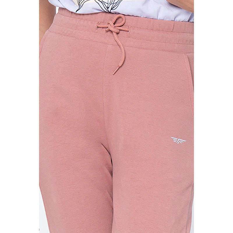 Girls Pale Pink Solid Jogger - Image 3