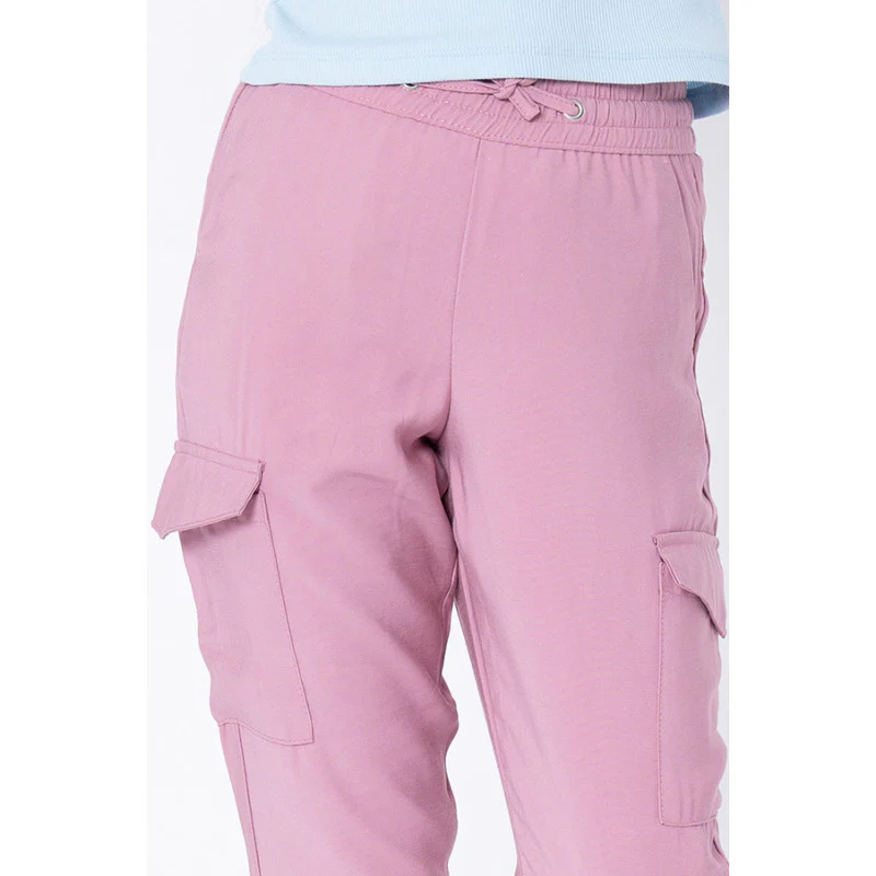 Girls Pink Solid Jogger - Image 4